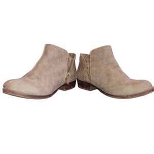 MIA girls suede like‎ light tan punch out back booties